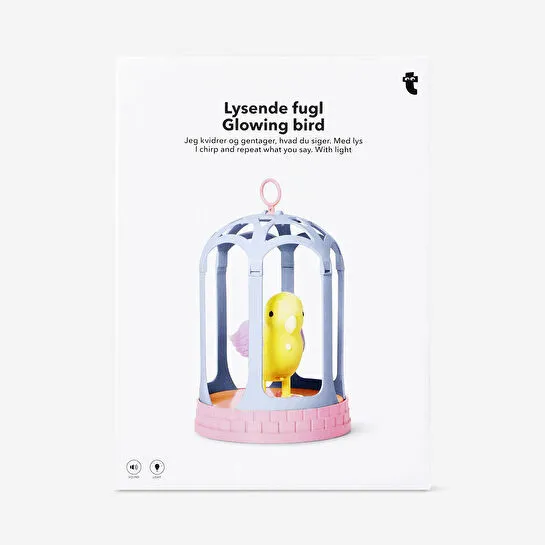 Flying Tiger Copenhagen Kafeste Öten Işıklı Oyuncak Kuş