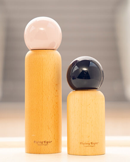 Flying Tiger Copenhagen Mavi Ahşap Tuz Karabiber Değirmeni