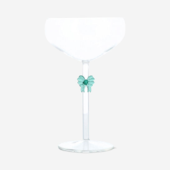 Flying Tiger Copenhagen Yeşil Fiyonk Detaylı Cam Kadeh