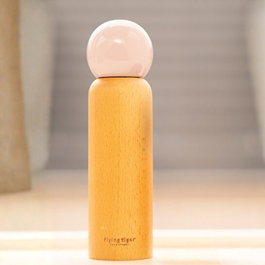 Flying Tiger Copenhagen Pembe Ahşap Tuz Karabiber Değirmeni