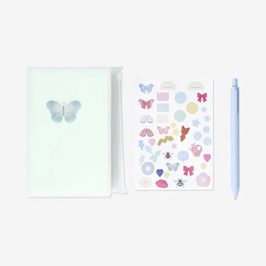 Flying Tiger Copenhagen Kelebek Detaylı Fermuarlı A6 Defter