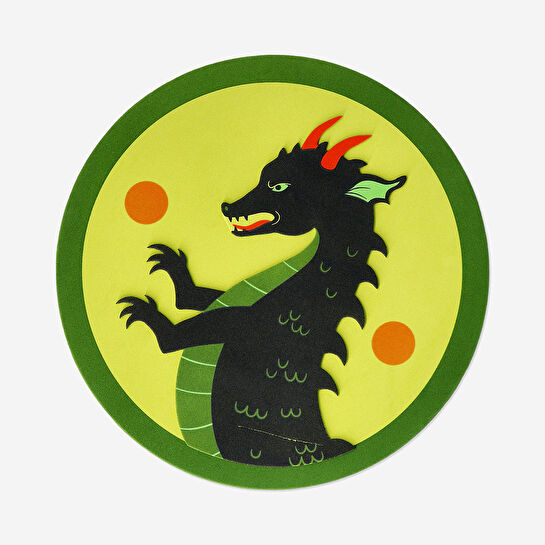 Flying Tiger Copenhagen Ejderha Desenli Köpük Kalkan