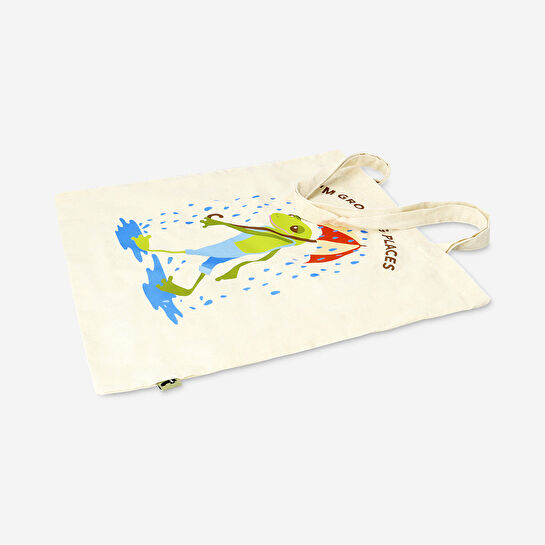 Flying Tiger Copenhagen Tatilci Kurbağa Desenli Bez Çanta