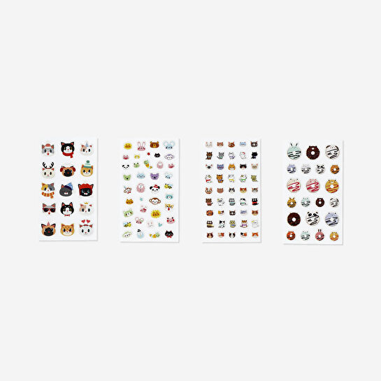 Flying Tiger Copenhagen Sevimli İkonlar Kabarık Sticker Seti