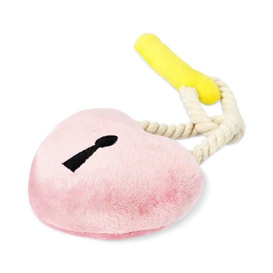 Flying Tiger Copenhagen Pembe Peluş Kalp Anahtarlık Köpek Oyuncağı