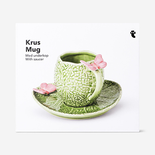Flying Tiger Copenhagen Kelebekli Yeşil Fincan ve Tabağı