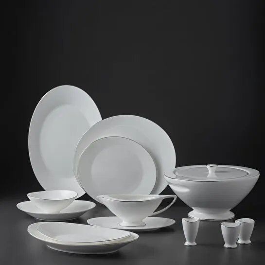 Jumbo Moon Platin 64 Parça 12 Kişilik Yemek Takımı