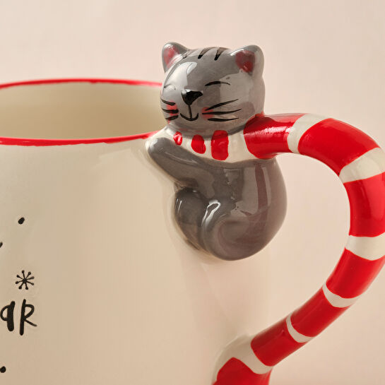 Karaca New Year Yılbaşı Cat Kupa 450 ml