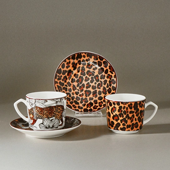 Karaca Tiger 2 Kişilik Kahve Fincan Takımı 80 ml