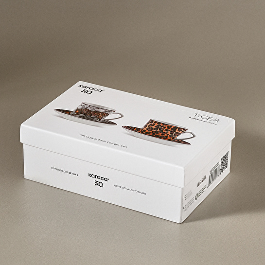 Karaca Tiger 2 Kişilik Kahve Fincan Takımı 80 ml