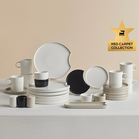 Karaca Red Carpet Collection X Hussein Chalayan Forever Bone Poly 28 Parça 6 Kişilik Kahvaltı Takımı