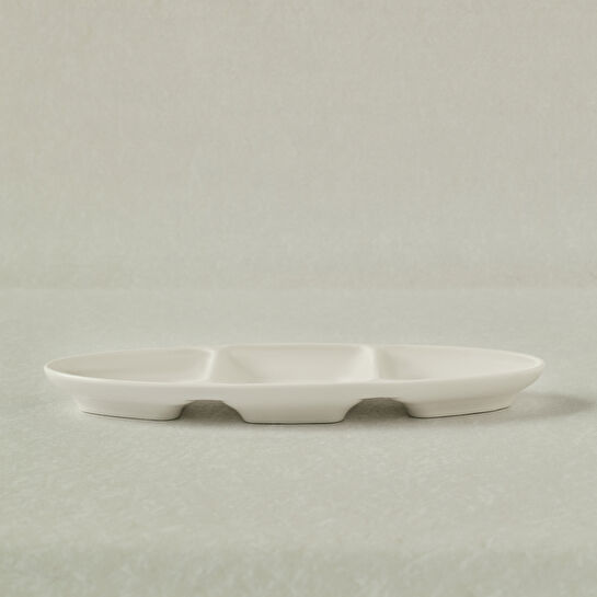 Karaca Stream Basic Line 3 Bölmeli Sunum Tabağı 26 cm