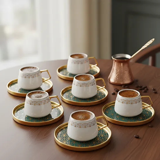 Karaca Verde 6 Kişilik Kahve Fincan Takımı 100 ml 