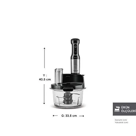 Karaca Mastermaid Prosteel Mutfak Robotu 2000W Siyah