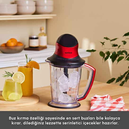 Karaca Multi XXL Doğrayıcı 1000w Imperial Red 1.5 L