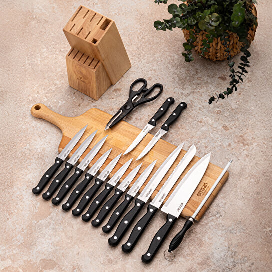 Emsan Universal 15 Parça Standlı Bıçak Seti