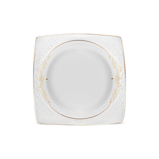 Emsan Lorella Fine Bone 61 Parça 12 Kişilik Kare Yemek Takımı Gold