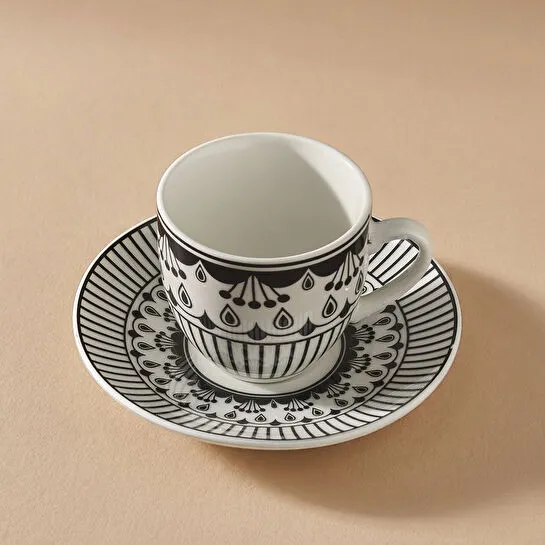 Karaca Altos Metal Standlı 6 Kişilik Kahve Fincan Takımı 90 ml