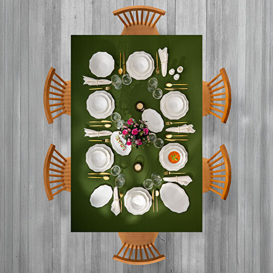 Emsan Maria Fine Bone 59 Parça 12 Kişilik Yuvarlak Yemek Takımı Gold