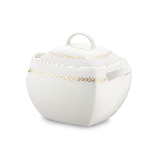 Emsan Başak Fine Bone 60 Parça 12 Kişilik Kare Yemek Takımı Gold