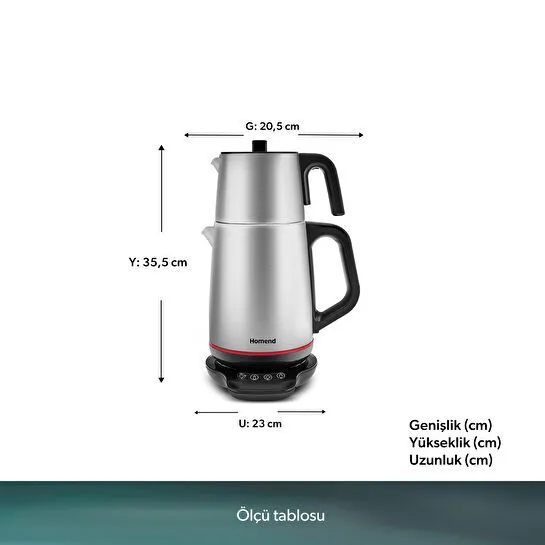 Homend Royaltea 1708H Dokunmatik Konuşan Çay Makinesi