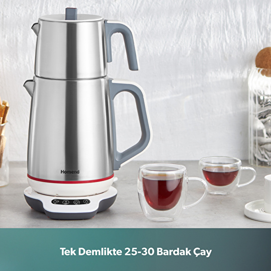 Homend Royaltea 1709H Dokunmatik Konuşan Çelik Çay Makinesi Inox