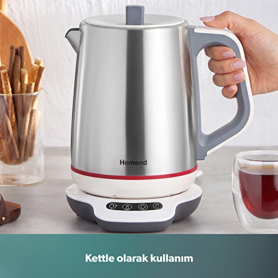 Homend Royaltea 1709H Dokunmatik Konuşan Çelik Çay Makinesi Inox