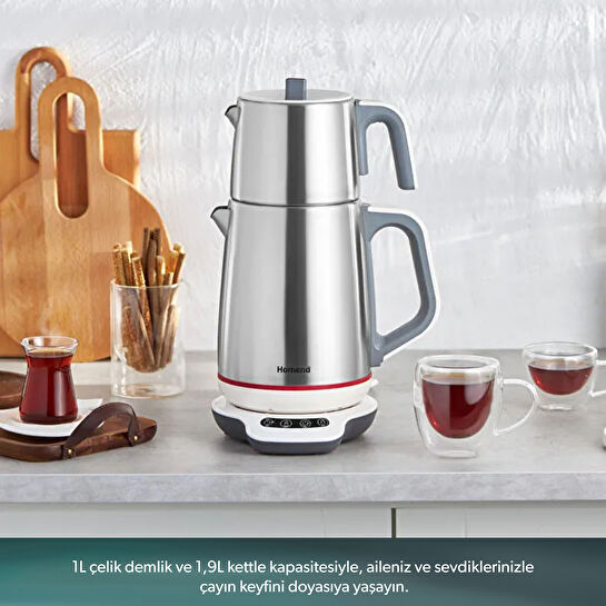 Homend Royaltea 1709H Dokunmatik Konuşan Çelik Çay Makinesi Inox