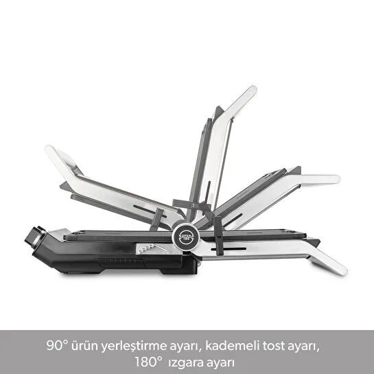 Homend Grilliant 1342H 3 in 1 Inox Gövde Çift Taraflı XL Döküm Plaka Tost ve Izgara Makinesi