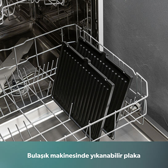 Homend Grilliant 1344H Inox Gövdeli, Döküm Plakalı Tost ve Izgara Makinesi