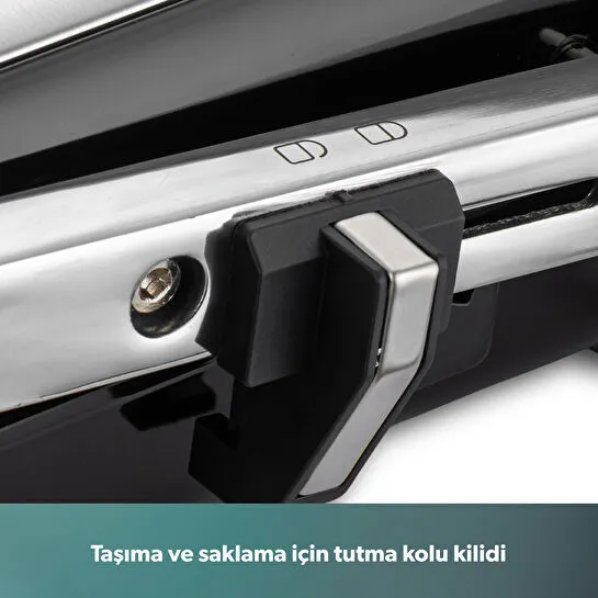 Homend Grilliant 1344H Inox Gövdeli, Döküm Plakalı Tost ve Izgara Makinesi