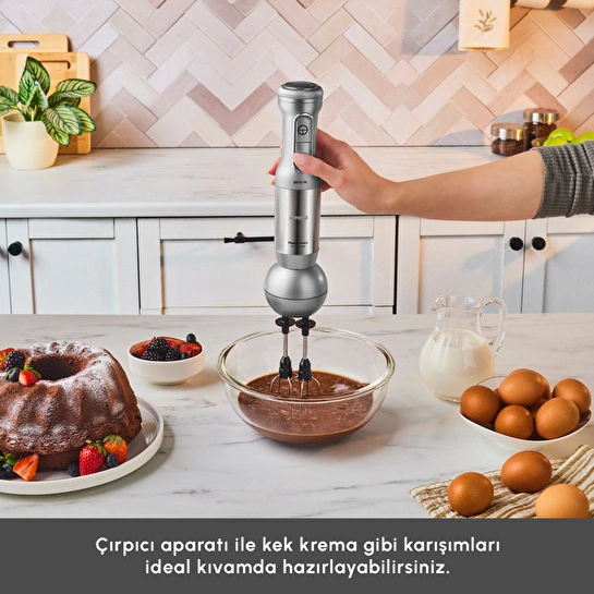 Karaca Mastermaid Prosteel Uzun Blender Ayaklı 6 Bıçaklı Cam Mutfak Robotu 2500W Galaxy Grey