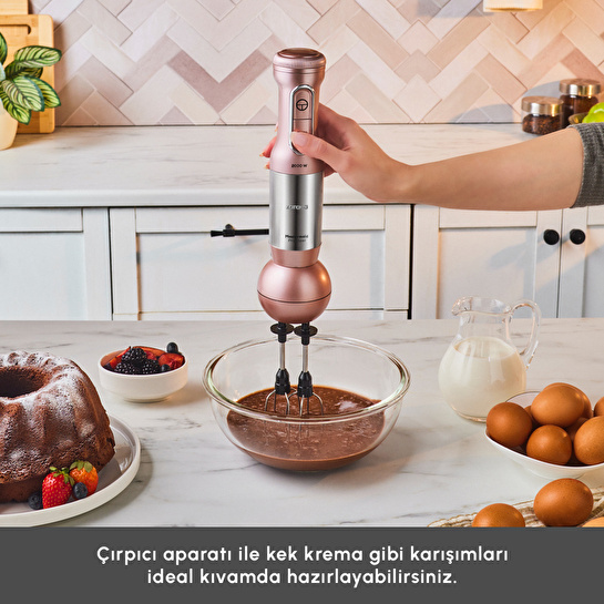 Karaca Mastermaid Prosteel Uzun Blender Ayaklı 6 Bıçaklı Cam Mutfak Robotu 2500W Rosegold