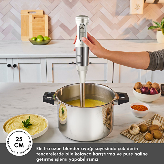 Karaca Mastermaid Prosteel 6 in 1 Uzun Blender Ayaklı 6 Bıçaklı Cam Mutfak Robotu 2500W Swiss Cream