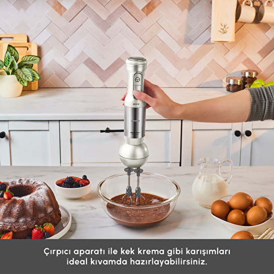 Karaca Mastermaid Prosteel 6 in 1 Uzun Blender Ayaklı 6 Bıçaklı Cam Mutfak Robotu 2500W Swiss Cream