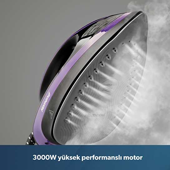 Homend Jetsteam 1173h Buhar Kazanlı Ütü Mor Siyah