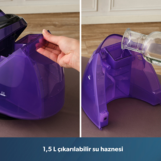 Homend Jetsteam 1173h Buhar Kazanlı Ütü Mor Siyah