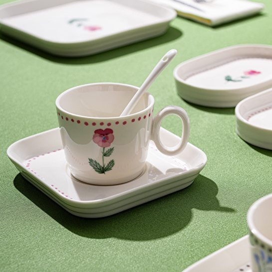 Emsan Viola Porselen 30 Parça 6 Kişilik Kahvaltı Takımı