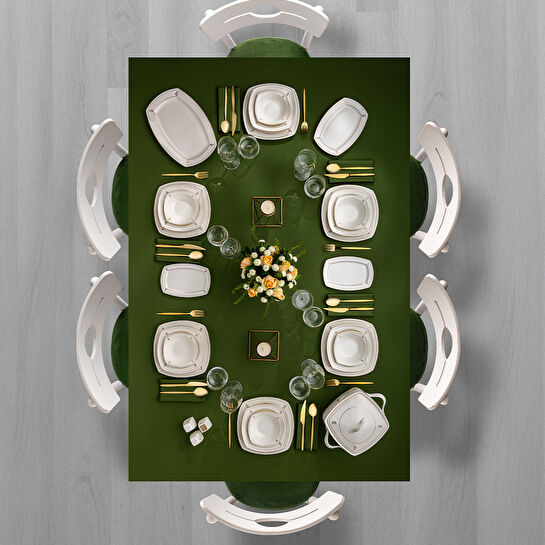 Emsan Belinda 60 Parça Yarım Kare 12 Kişilik Yemek Takımı