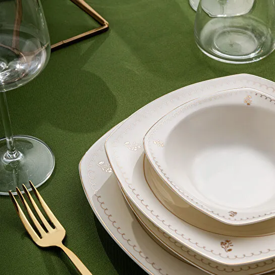 Emsan Belinda 60 Parça Yarım Kare 12 Kişilik Yemek Takımı