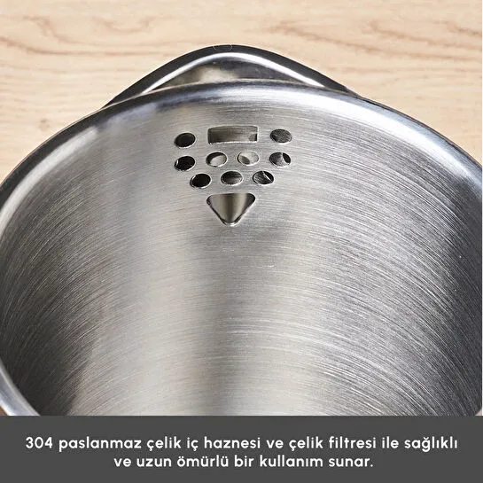 Karaca Cool Touch 1502 Çift Cidarlı Dijital Ekran Çay Makinesi Silver