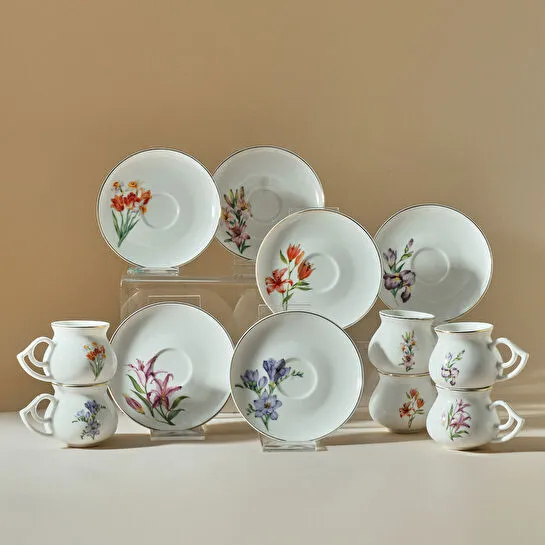 Karaca Botanik 6 Kişilik Kahve Fincan Takımı 80 ml