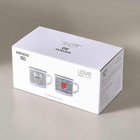 Karaca Love Kalpli 2'li Çay Fincanı 180 ml