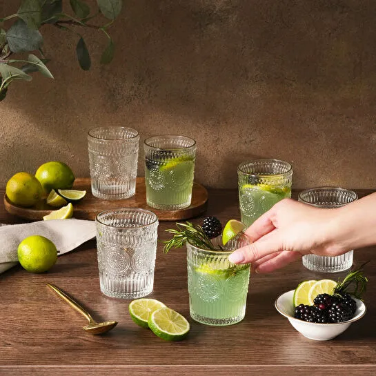 Karaca Sunflower 6'lı Su Bardağı Gold 