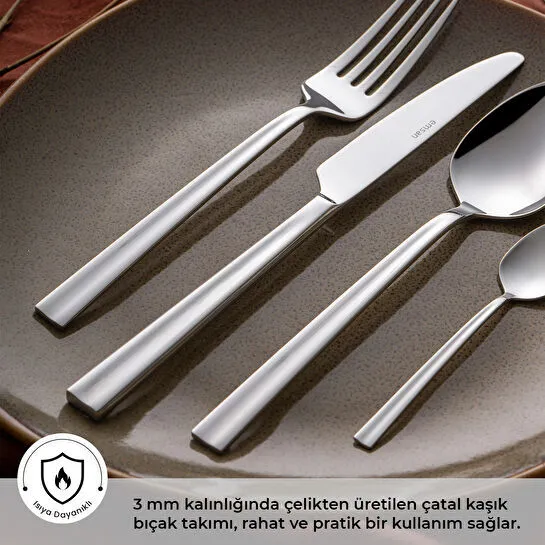 Emsan Çınar 72 Parça 12 Kişilik Kutulu Çatal Kaşık Bıçak Takımı