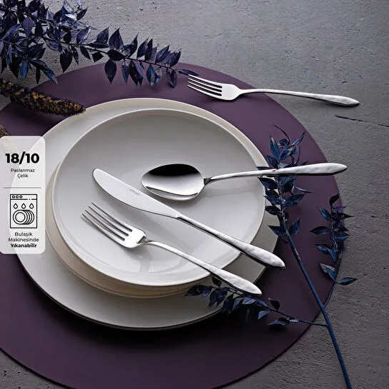 Emsan Akasya 24 Parça Kutulu Çatal Kaşık Bıçak Takımı