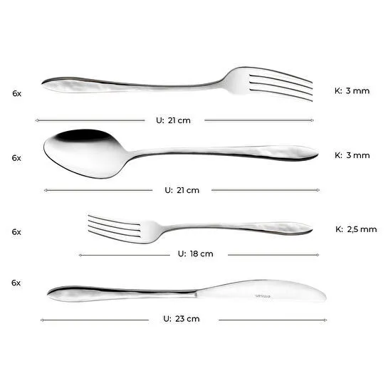 Emsan Akasya 24 Parça Kutulu Çatal Kaşık Bıçak Takımı