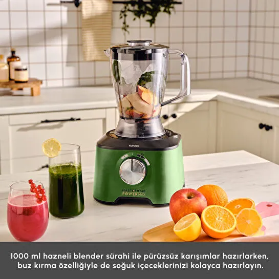 Karaca Mastermaid Power Max 11 in 1 Mutfak Robotu 2500W Emerald Green