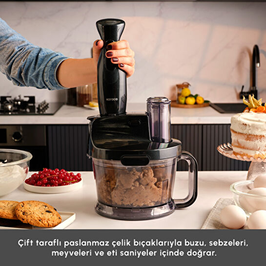 Karaca Mutfak Robotu 2000W Shiny Black