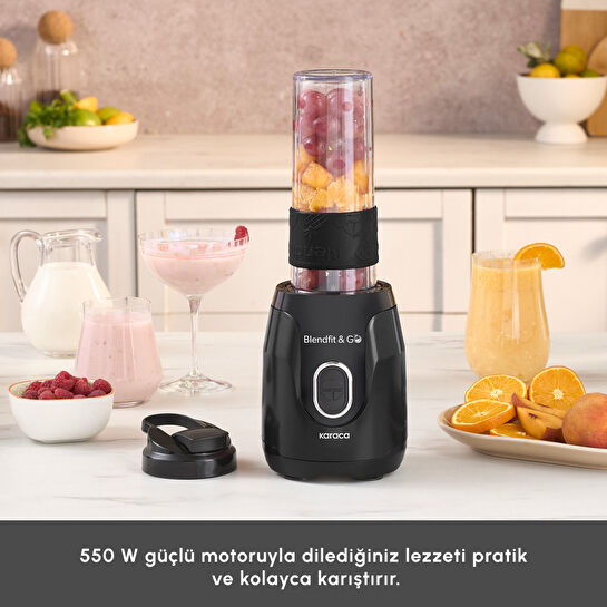 Karaca Blendfit Go Personal Kişisel Smoothie Blender Black